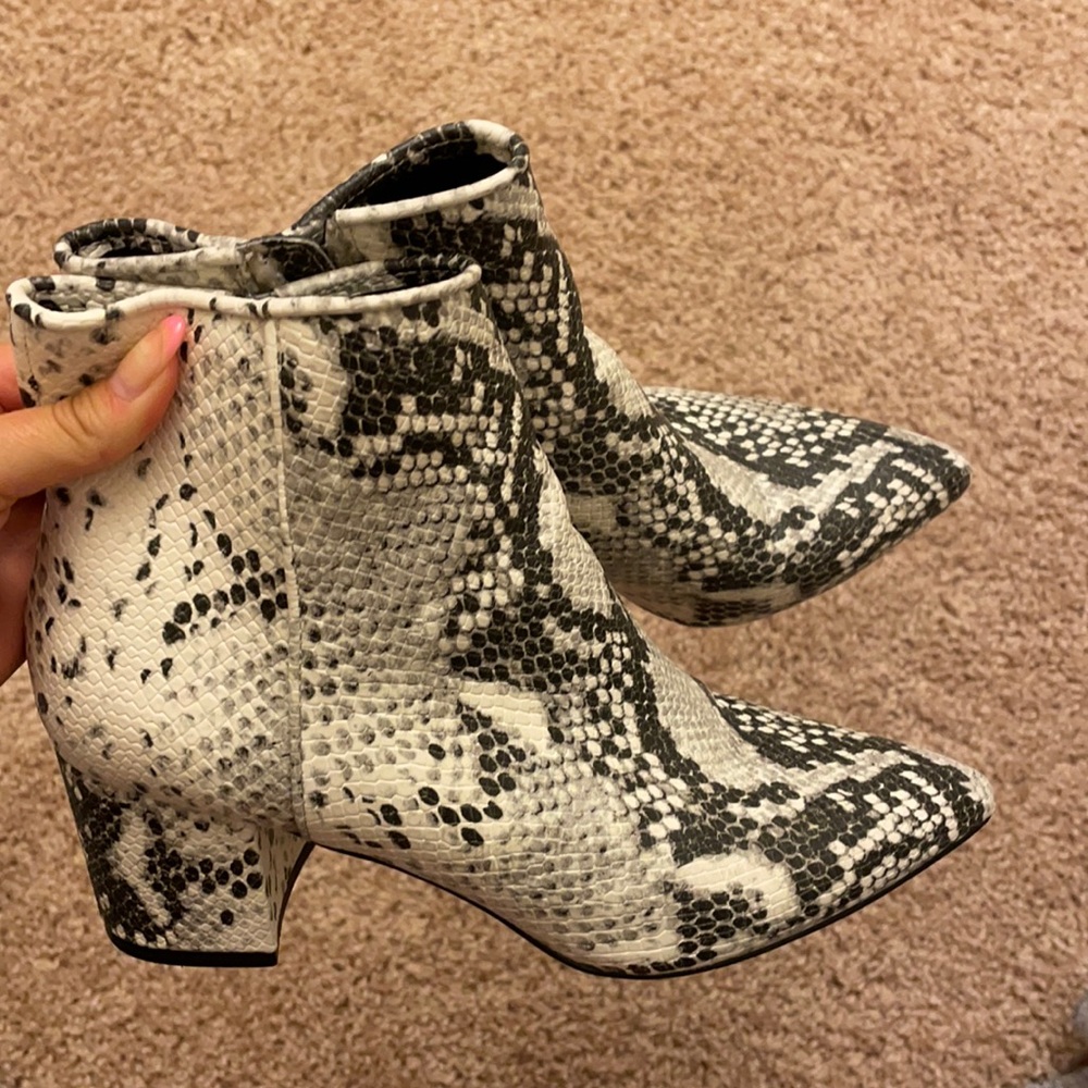 Snakeskin Booties